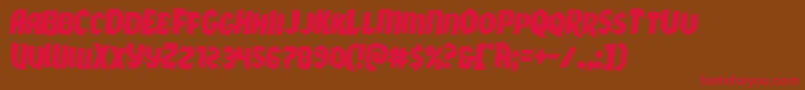 Xmasxpressrotate2 Font – Red Fonts on Brown Background