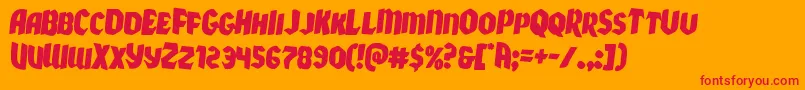 Xmasxpressrotate2 Font – Red Fonts on Orange Background