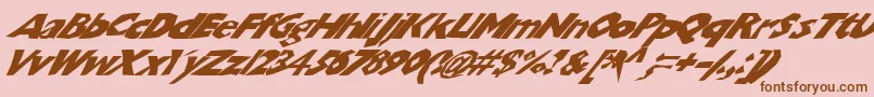 Chunbslw Font – Brown Fonts on Pink Background