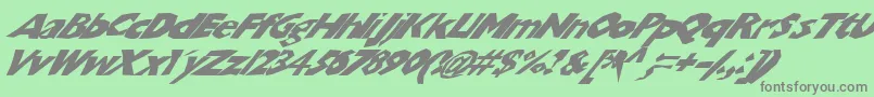 Chunbslw Font – Gray Fonts on Green Background