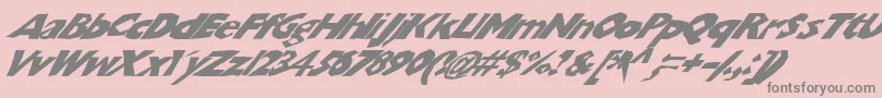 Chunbslw Font – Gray Fonts on Pink Background