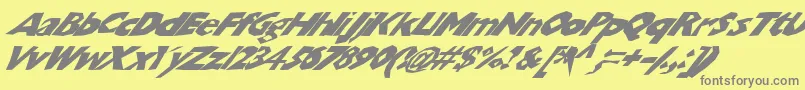 Chunbslw Font – Gray Fonts on Yellow Background
