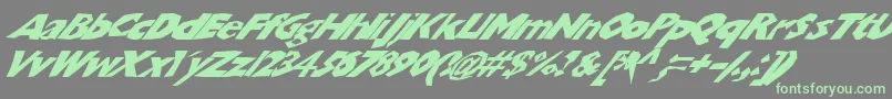 Chunbslw Font – Green Fonts on Gray Background