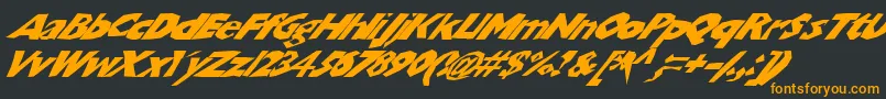 Chunbslw Font – Orange Fonts on Black Background