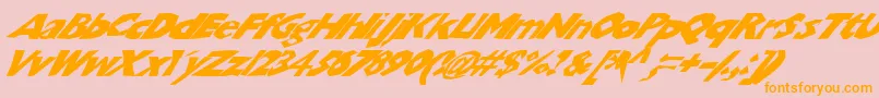 Chunbslw Font – Orange Fonts on Pink Background