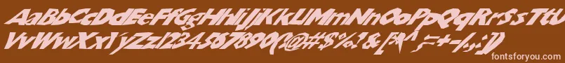 Chunbslw Font – Pink Fonts on Brown Background