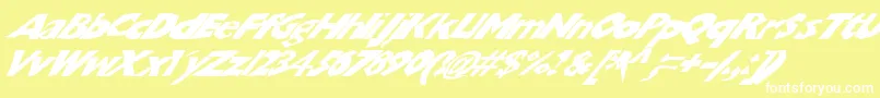 Chunbslw Font – White Fonts on Yellow Background