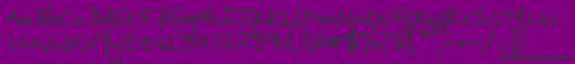 Ankehand Font – Black Fonts on Purple Background