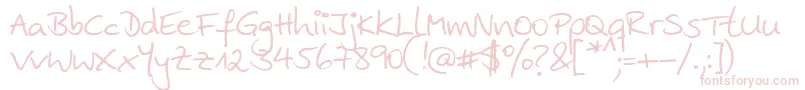 Ankehand Font – Pink Fonts on White Background