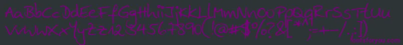 Ankehand Font – Purple Fonts on Black Background