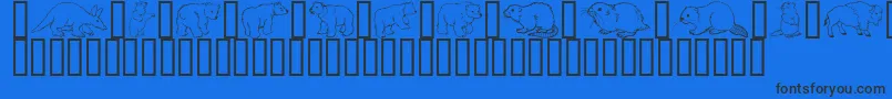WildKingdomAToD Font – Black Fonts on Blue Background