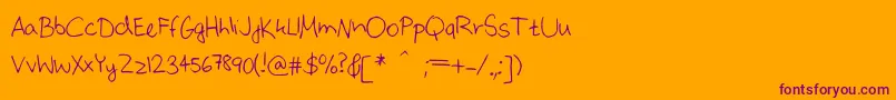 fuente Jannafont – Fuentes Moradas Sobre Fondo Naranja