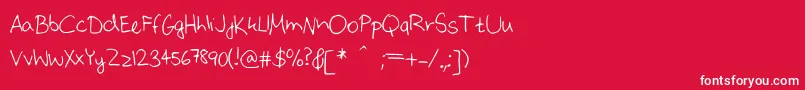 Jannafont Font – White Fonts on Red Background