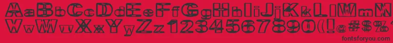 BritneyInABlender Font – Black Fonts on Red Background