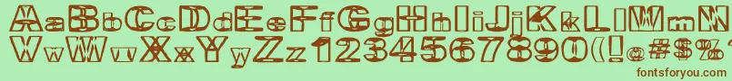 BritneyInABlender Font – Brown Fonts on Green Background