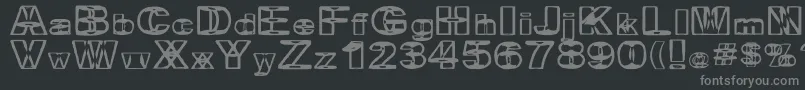BritneyInABlender Font – Gray Fonts on Black Background