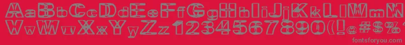 BritneyInABlender Font – Gray Fonts on Red Background