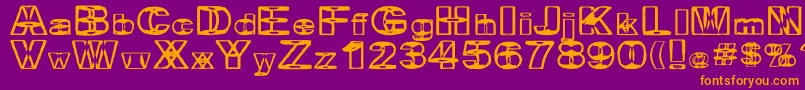 BritneyInABlender Font – Orange Fonts on Purple Background