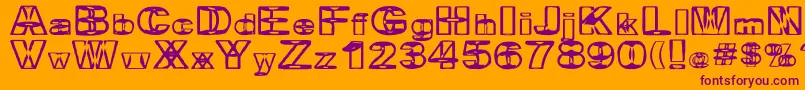 BritneyInABlender Font – Purple Fonts on Orange Background