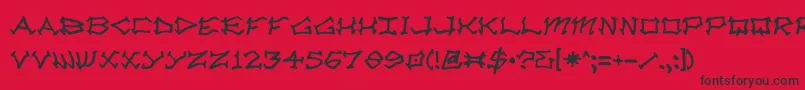 Radzad Font – Black Fonts on Red Background