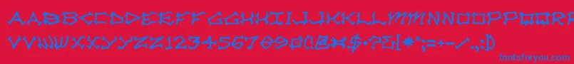 Police Radzad – polices bleues sur fond rouge