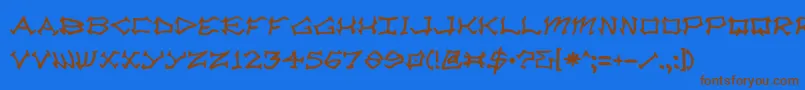 Шрифт Radzad – коричневые шрифты на синем фоне