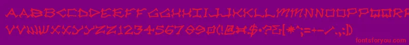 Radzad Font – Red Fonts on Purple Background