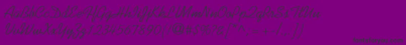 Swenson-Schriftart – Schwarze Schriften auf violettem Hintergrund