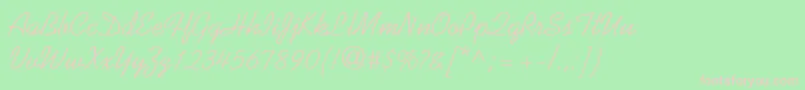 Swenson Font – Pink Fonts on Green Background