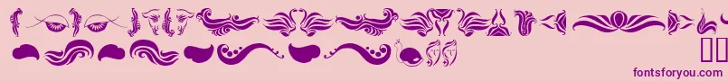 Absinth Font – Purple Fonts on Pink Background