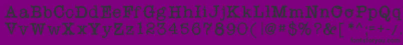 フォントSnobhandscript – 紫の背景に黒い文字