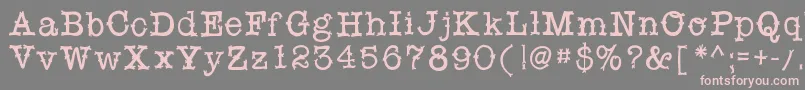 Czcionka Snobhandscript – różowe czcionki na szarym tle