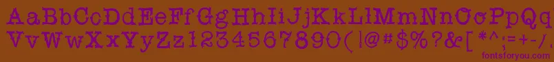 Шрифт Snobhandscript – фиолетовые шрифты на коричневом фоне