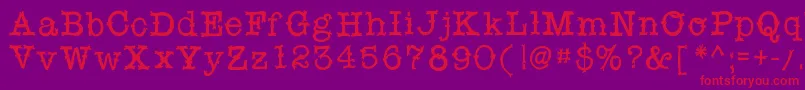 Snobhandscript Font – Red Fonts on Purple Background