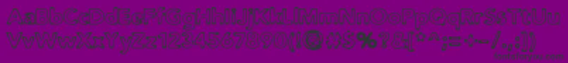 DistroToast Font – Black Fonts on Purple Background