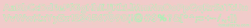 DistroToast Font – Green Fonts on Pink Background