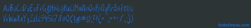 Razorkee Font – Blue Fonts on Black Background