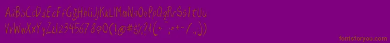 Razorkee Font – Brown Fonts on Purple Background