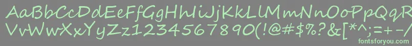 フォントSegoeScript – 灰色の背景に緑のフォント