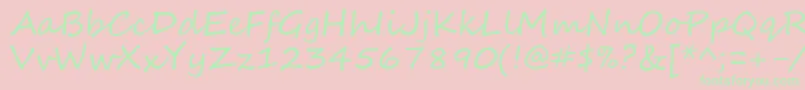 SegoeScript Font – Green Fonts on Pink Background