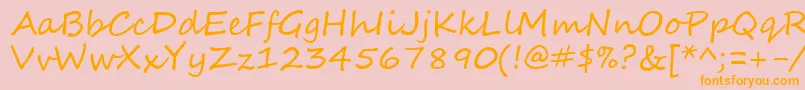 SegoeScript Font – Orange Fonts on Pink Background