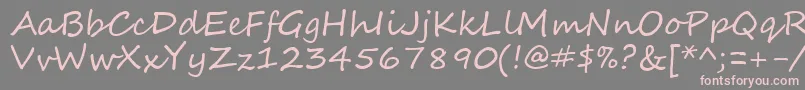 フォントSegoeScript – 灰色の背景にピンクのフォント