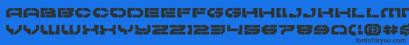 Pulsarclassexpand Font – Black Fonts on Blue Background