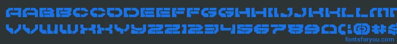 Pulsarclassexpand Font – Blue Fonts on Black Background