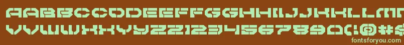 Pulsarclassexpand Font – Green Fonts on Brown Background