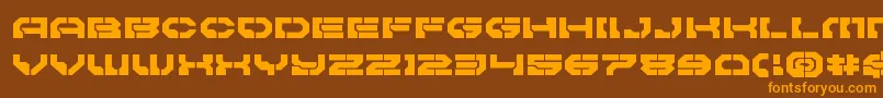 Pulsarclassexpand Font – Orange Fonts on Brown Background