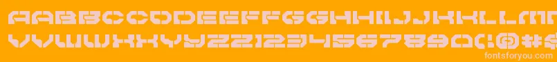 Pulsarclassexpand-Schriftart – Rosa Schriften auf orangefarbenem Hintergrund