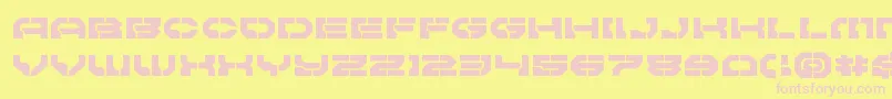 Pulsarclassexpand-Schriftart – Rosa Schriften auf gelbem Hintergrund