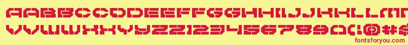 Pulsarclassexpand Font – Red Fonts on Yellow Background