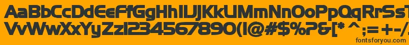 NewtowB Font – Black Fonts on Orange Background